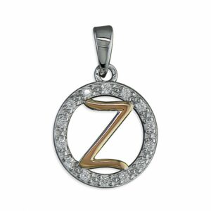 Z Cubic zirconia circle with ros...