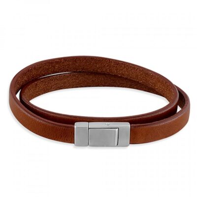 Mens brown leather...