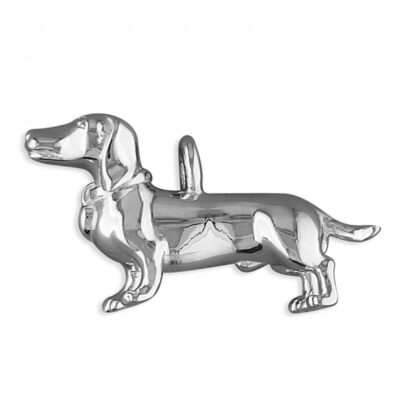 Dachshund dog with diamond-set...