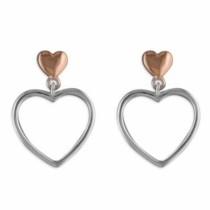 Rose gold-plated heart in heart...