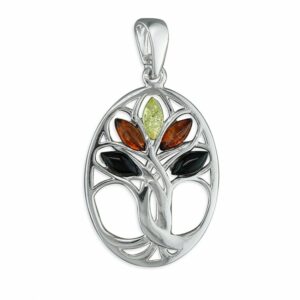 Mixed amber Tree of Life in oval