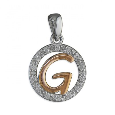 G Cubic zirconia circle with...