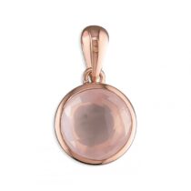 8mm round rose gold-plated rose...