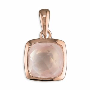 8mm rose gold-plated cushion ros...