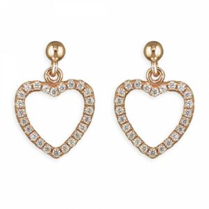 Rose gold-plated cubic zirconia ...