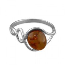 Cognac amber oval in spiral