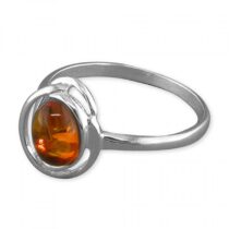 Cognac amber looped oval