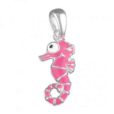 Pippa pink seahorse pendant