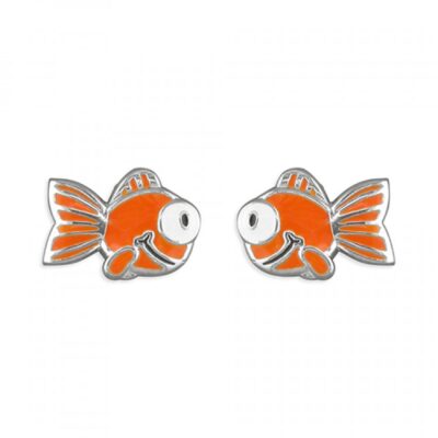 Pippa orange goldfish stud