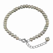 Pippa 15-18cm silver fresh water pearl bracelet