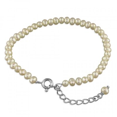 Pippa 15-18cm white fresh water pearl bracelet
