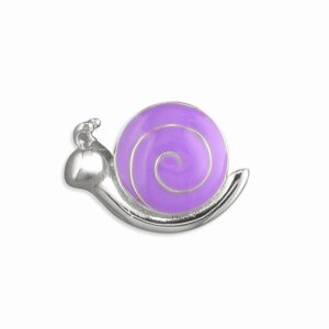 Pippa purple enamel snail pendan...