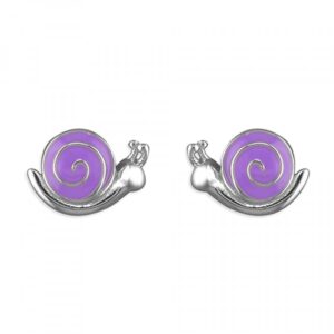 Pippa purple enamel snail stud