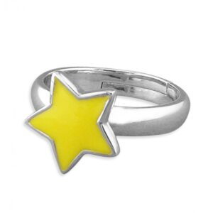 Pippa yellow star adjustable ring