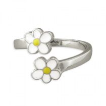 Pippa double daisy adjustable ring