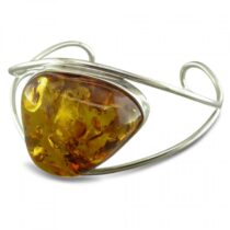 Large wire sided cognac amber