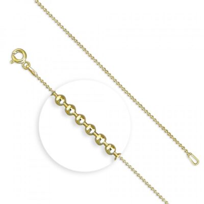 41cm/16in gold plated beads