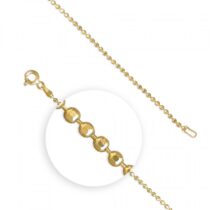 41cm/16in gold plated diamond cut beads