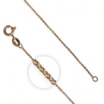 46cm/18in rose gold-plated diamond-cut...