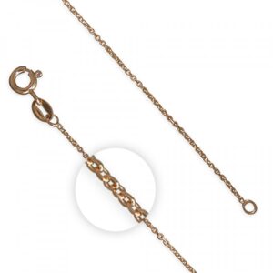 41cm/16in rose gold-plated diamond-cut...