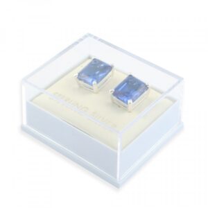 Small clear top earrings box