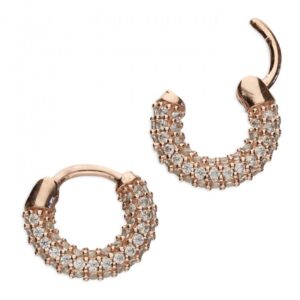 10mm rose gold-plated cubic zirc...