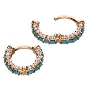10mm rose gold-plated turquoise...