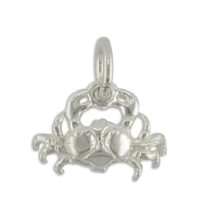 Mens small solid silver crab pendant...