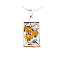 20x10mm/Yellow amber-oblong silver...