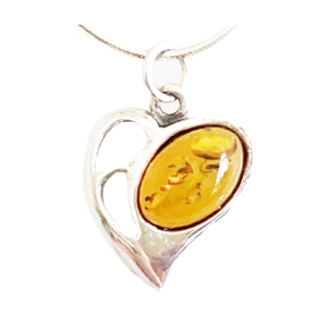 20x15mm/Heart-yellow amber fancy...