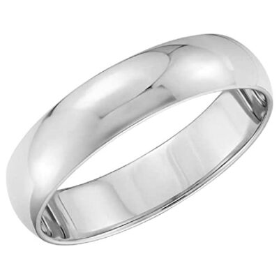 4mm/Mens-round plain band thumb ring