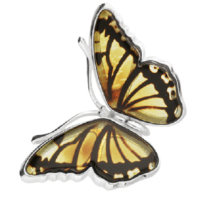 18mm/Petite-amber butterfly pendant