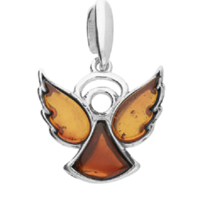 15 x 12mm/Angel-mixed amber pendant