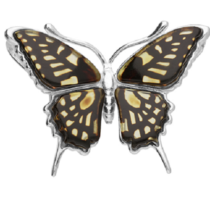 18mm/Fancy-amber butterfly pendant