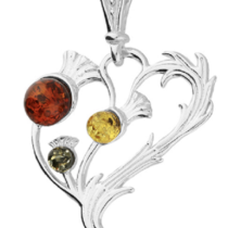 18mm/Thistle-mixed amber pendant