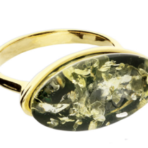 Green amber/gold plated ellipse...