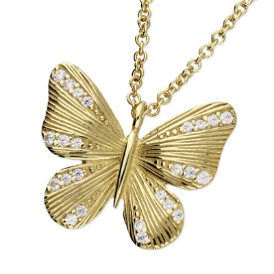40/45cm-Yellow gold plated-textured...