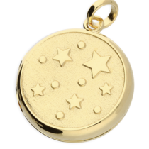18mm/Gold plated-round embossed...