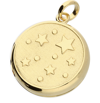 18mm/Gold plated-round embossed...